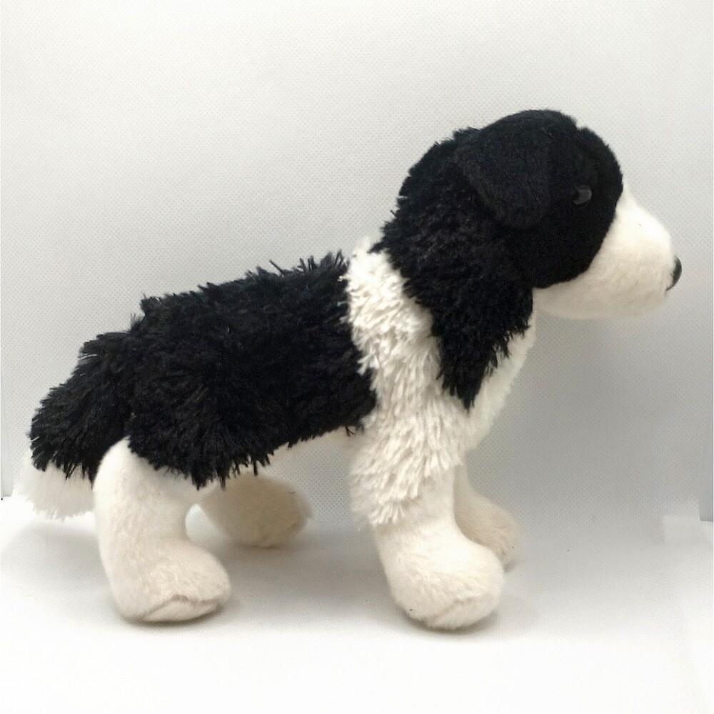 Douglas Black & White Meadow Border Collie Dog Stuffed Animal